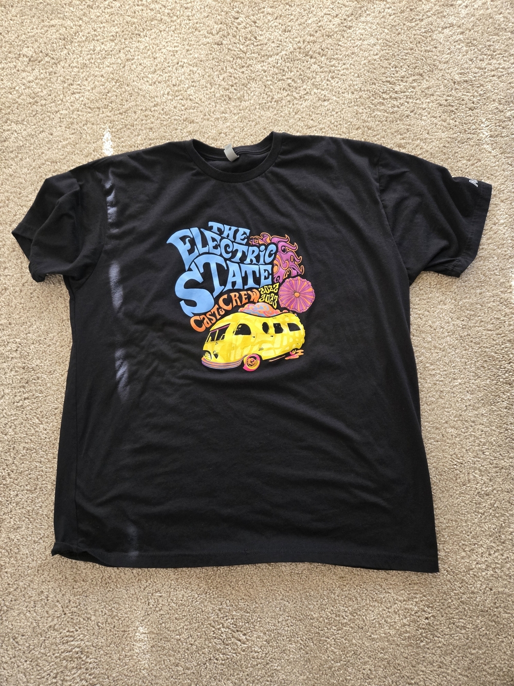 Next Level Apparel Black Tee The Electric State Movie Chris Pratt